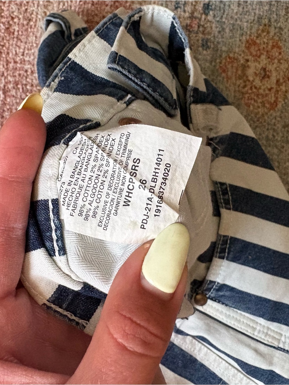 Wrangler Denim and Ivory Striped Shorts - Picture 5 of 5